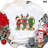 DTF Transfer - DTF005124 Have a Cup of Cheer Faux Embroidery/Glitter