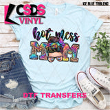 DTF Transfer - DTF005354 Colorful Leopard Hot Mess Mom