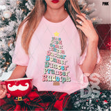 DTF Transfer - DTF005370 Santa's Reindeer Christmas Tree