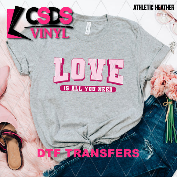 DTF Transfer - DTF005457 Love is All You Need Varsity