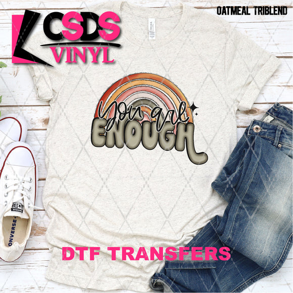 DTF Transfer - DTF005460 You are Enough Retro Rainbow