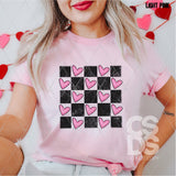 DTF Transfer -  DTF005504 Heart Checkered Collage