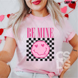DTF Transfer -  DTF005515 Be Mine Smile and Black Checkers