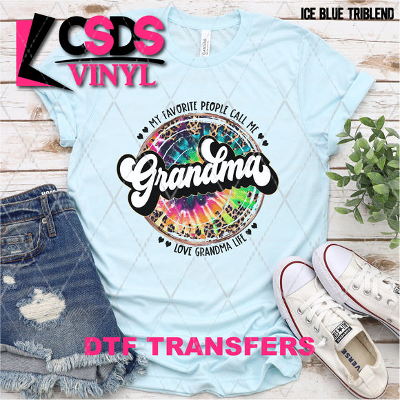 DTF Transfer -  DTF005571 Grandma Tie Dye Leopard
