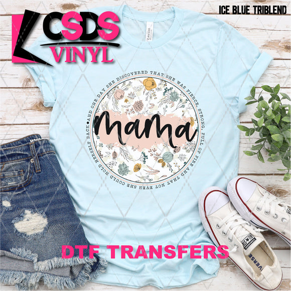 DTF Transfer -  DTF005581 Floral Mama Round
