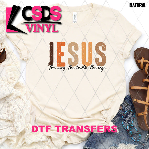 DTF Transfer -  DTF005609 Jesus The Way The Truth The Life