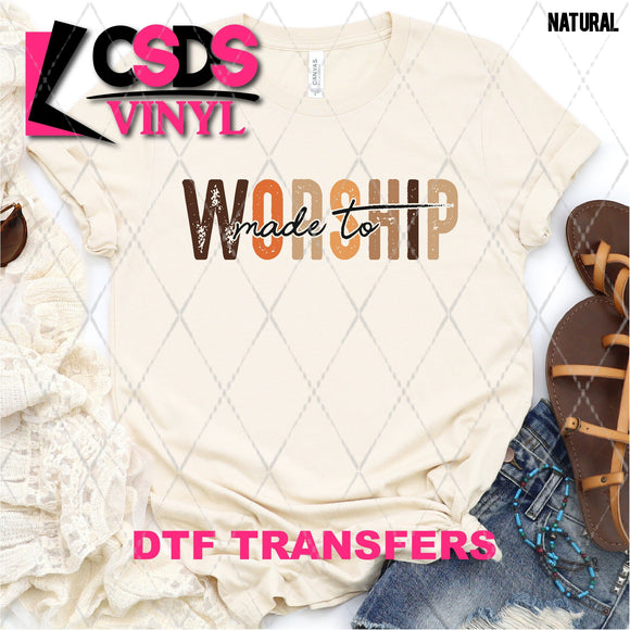DTF Transfer -  DTF005610 Made to Worship
