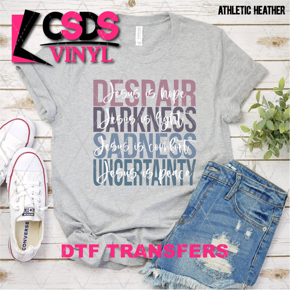DTF Transfer -  DTF005612 Despair Darkness Sadness Uncertainty