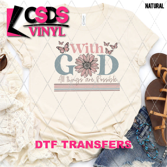 DTF Transfer -  DTF005620 With God All Things are Possible