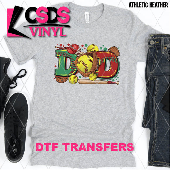 DTF Transfer -  DTF005646 Softball Dad