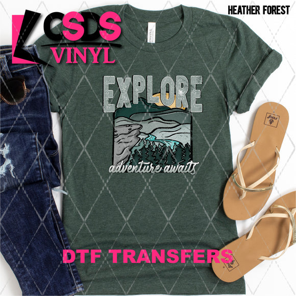 DTF Transfer -  DTF005683 Explore Adventure Awaits