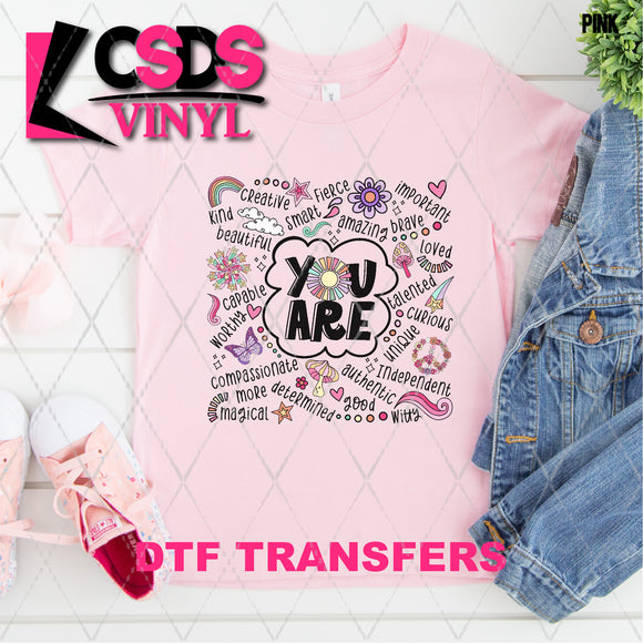 DTF Transfer -  DTF005690You Are Affirmations