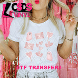 DTF Transfer -  DTF005747 Valentine Ghost Grid