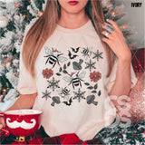 DTF Transfer -  DTF005750 Festive Bees and Snowflakes