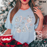 DTF Transfer -  DTF005751 Pink and Grey Christmas