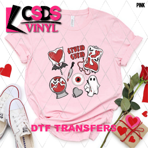 DTF Transfer -  DTF005768 Anti Valentines Day Doodles Red