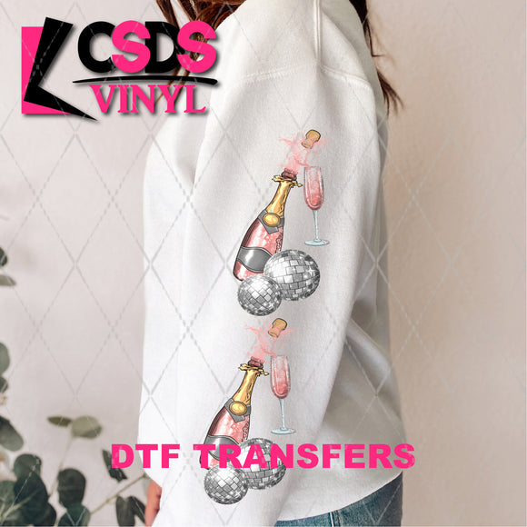 DTF Transfer -  DTF005774 New Year 2024 Pink Sleeve