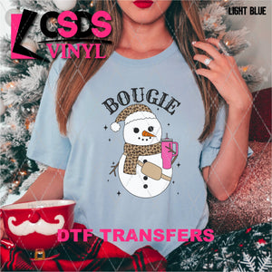 DTF Transfer -  DTF005796 Bougie Snowman Leopard