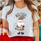 DTF Transfer -  DTF005801 #Sleigh  Bougie Santa Leopard