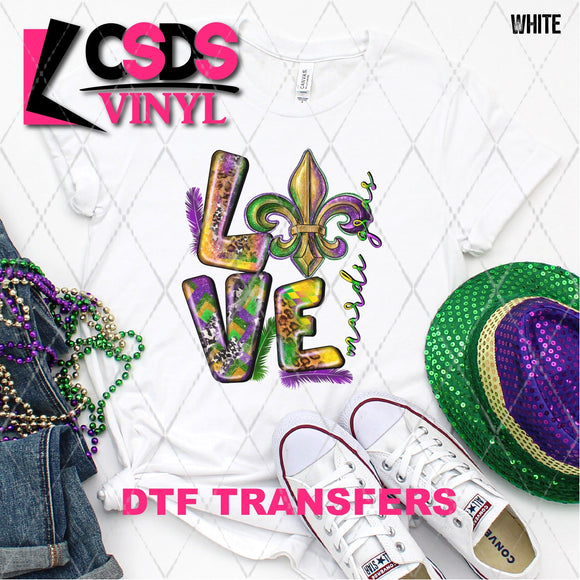 DTF Transfer -  DTF005858 Love Mardi Gras Vertical