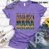 DTF Transfer -  DTF005859 Mardi Gras Mama Stacked Word Art