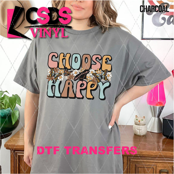 DTF Transfer - DTF005866 Choose Happy