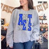 DTF Transfer - DTF005913 Sporty Mascot Antlers Royal Blue White