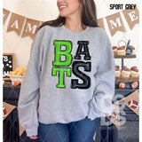 DTF Transfer - DTF005926 Sporty Mascot Bats Green Black