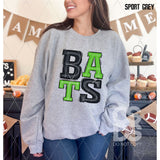 DTF Transfer - DTF005927 Sporty Mascot Bats Black Green