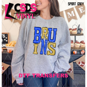 DTF Transfer - DTF006036 Sporty Mascot Bruins Blue Gold