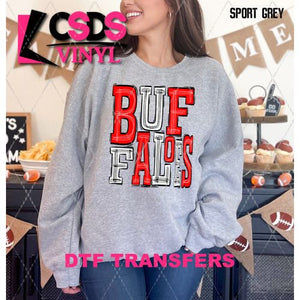 DTF Transfer - DTF006053 Sporty Mascot Buffaloes Red White