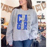 DTF Transfer - DTF006102 Sporty Mascot Chargers Blue White