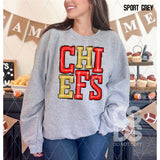 DTF Transfer - DTF006107 Sporty Mascot Chiefs Red Gold