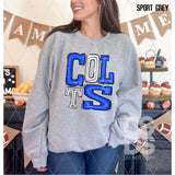 DTF Transfer - DTF006114 Sporty Mascot Colts Blue White