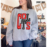 DTF Transfer - DTF006117 Sporty Mascot Colts Red Black