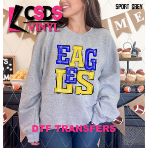 DTF Transfer - DTF006201 Sporty Mascot Eagles Blue Yellow