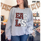 DTF Transfer - DTF006212 Sporty Mascot Eagles Maroon White