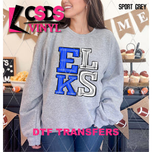 DTF Transfer - DTF006230 Sporty Mascot Elks Blue White