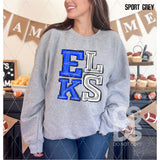 DTF Transfer - DTF006230 Sporty Mascot Elks Blue White