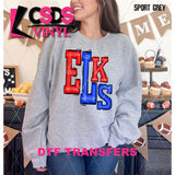 DTF Transfer - DTF006231 Sporty Mascot Elks Red Royal Blue