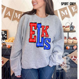 DTF Transfer - DTF006231 Sporty Mascot Elks Red Royal Blue