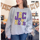 DTF Transfer - DTF006349 Sporty Mascot Jackets Purple Yellow