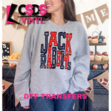 DTF Transfer - DTF006351 Sporty Mascot Jackrabbits Navy Red