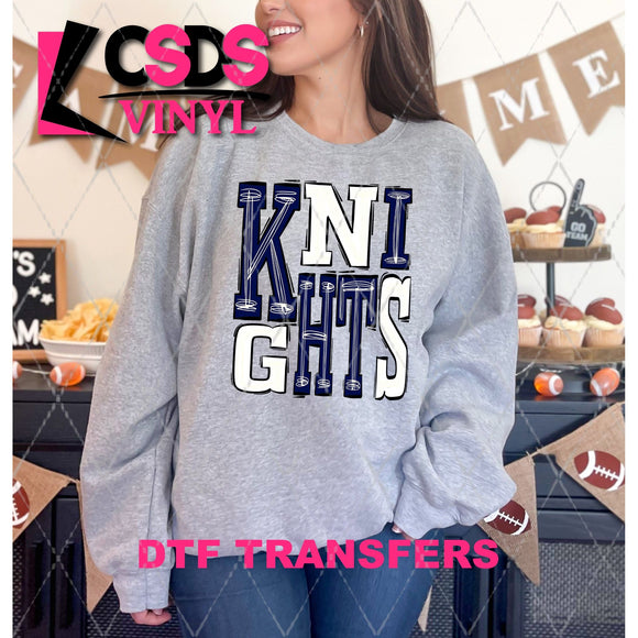 DTF Transfer - DTF006373 Sporty Mascot Knights Navy White