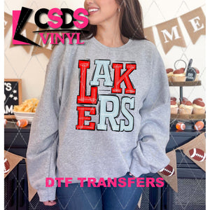 DTF Transfer - DTF006383 Sporty Mascot Lakers Red Columbia Blue