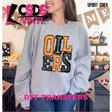 DTF Transfer - DTF006451 Sporty Mascot Oilers Orange Black