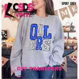 DTF Transfer - DTF006452 Sporty Mascot Oilers Blue White