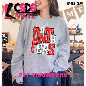 DTF Transfer - DTF006476 Sporty Mascot Panthers Red White