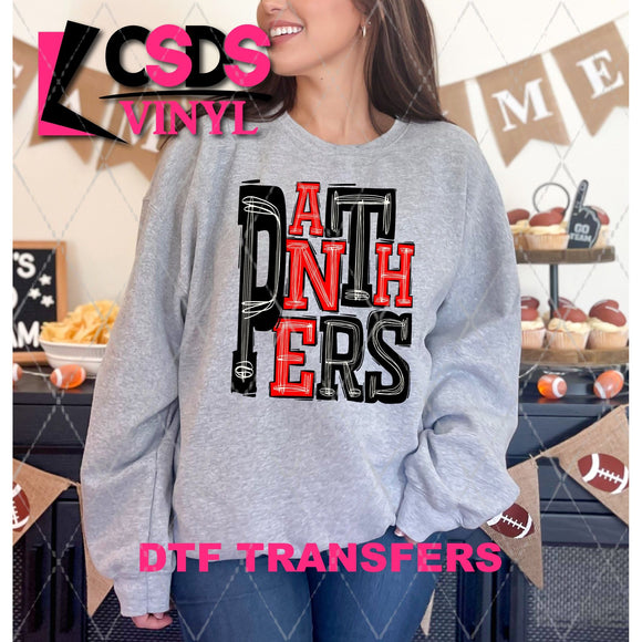 DTF Transfer - DTF006477 Sporty Mascot Panthers Red Black