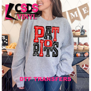 DTF Transfer - DTF006484 Sporty Mascot Patriots Red Black